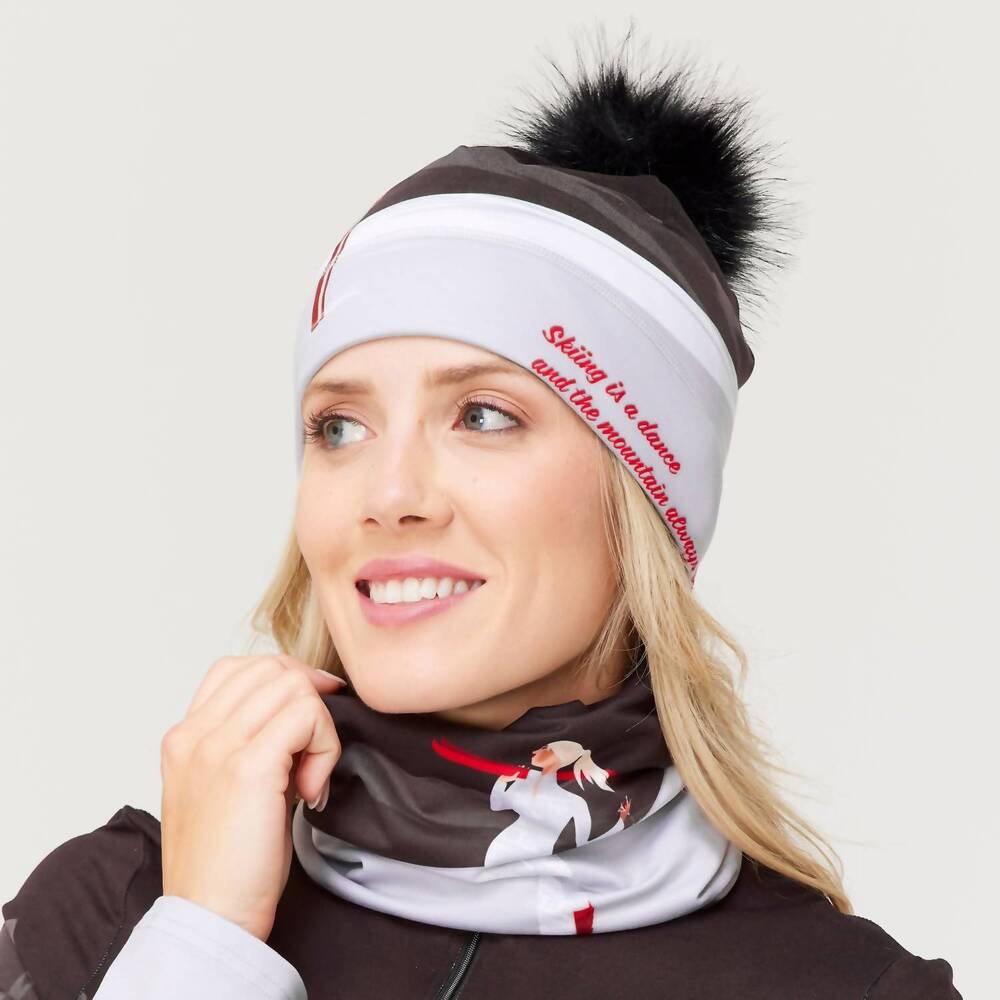 NEW KRIMSON KLOVER illustrated beanie in let's dance black